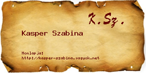 Kasper Szabina névjegykártya