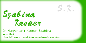 szabina kasper business card